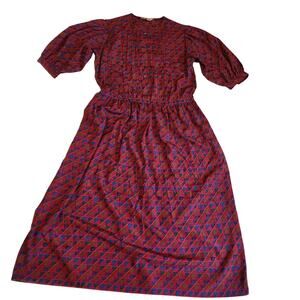 Jack Mulqueen Silksational Dress Vintage Geometric‎ Abstract Medium
